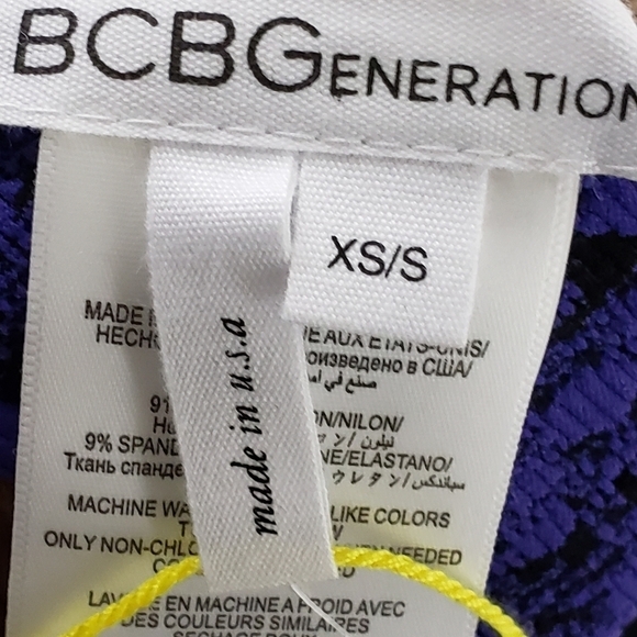 BCBGeneration Bodycon Periblue One Shoulder Dress - Picture 9 of 10